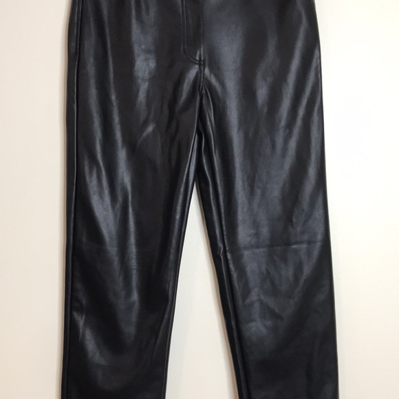 Fashion nova black faux leather pants size medium - Picture 3 of 12